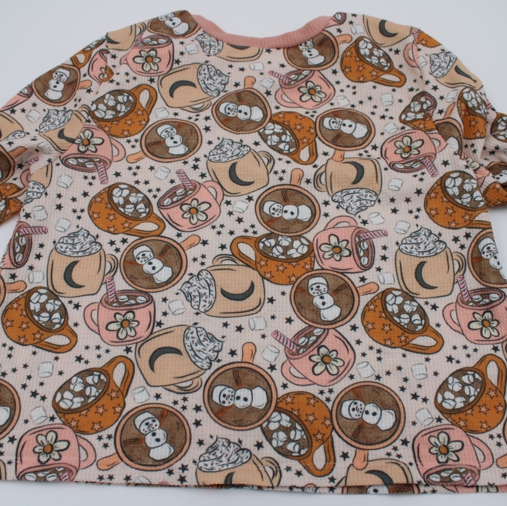 Rowdy Riley Creations Handmade Tops (2pc) – Juniors XS – Waffle Knit Prints - Picture 3 of 7